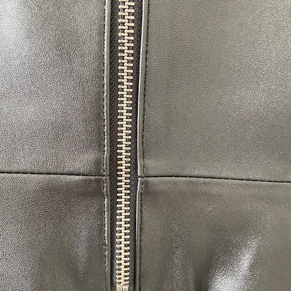 New |  Neiman Marcus Embellished Leather Peplum Top - Picture 6 of 8